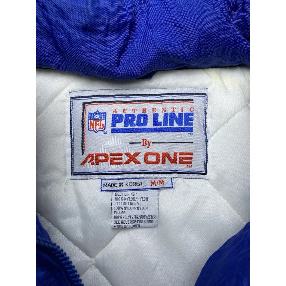 Vintage 90's Apex One Pro Line Dallas Cowboys NFL Zip-Up Jacket Men Size MEDIUM